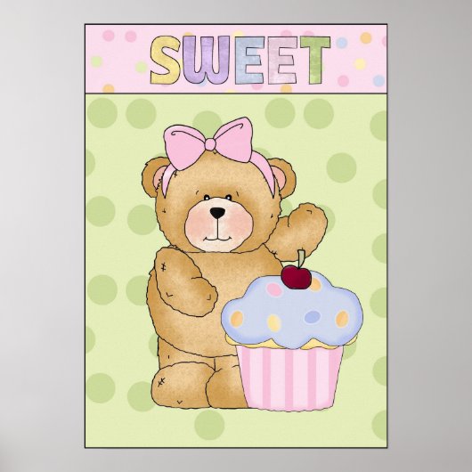 Sweet Cupcake-poster Poster (Voorkant)
