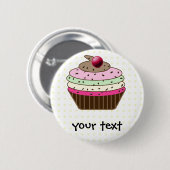 Sweet Cupcake Ronde Button 5,7 Cm (Voorkant /achterkant)