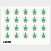 Sweet Cupcake Vijfde Verjaardag Sticker (Vel)