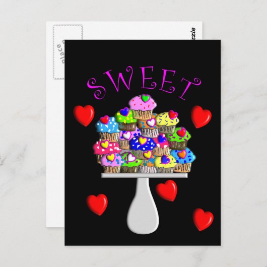 Sweet Cupcakes Gifts Briefkaart (Voorkant / Achterkant)