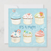 Sweet Cupcakes - Het is een feest!  Uitnodiging vo (Voorkant)