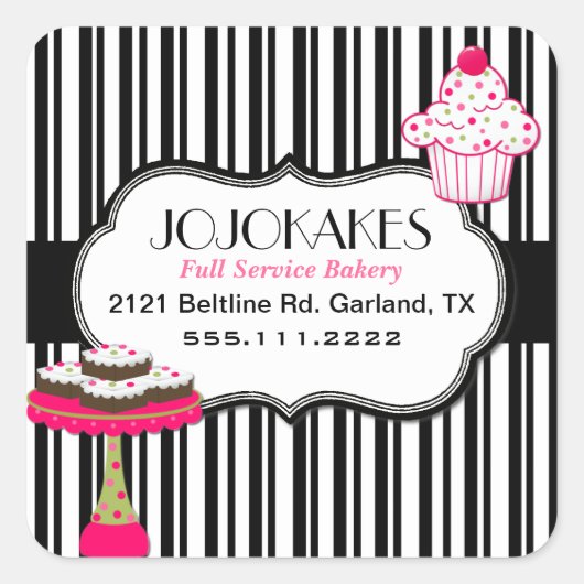 Sweet Custom Bakery Sticker (Voorkant)