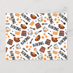 Sweet Cute Baking Art Pattern I Briefkaart
