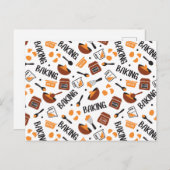 Sweet Cute Baking Art Pattern I Briefkaart (Voorkant / Achterkant)