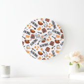 Sweet Cute Baking Art Pattern I Grote Klok (Huis)
