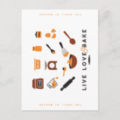 Sweet Cute Baking Tools Art Briefkaart (Voorkant)