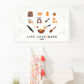 Sweet Cute Baking Tools Art Spandoek (Insitu)
