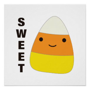 Sweet Cute Candy Corn Perfect Poster