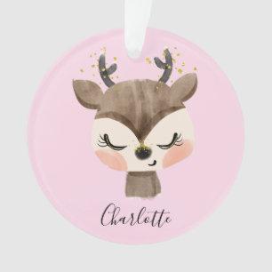 Sweet Cute & Girly Pastel Blush Rose Bébé Reindeer