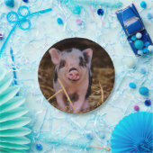Sweet Cute Pig Papieren Bordje (Feest)