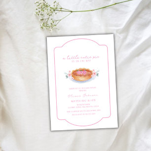 Sweet Cutie Pie Raspberry Flower Baby shower Kaart