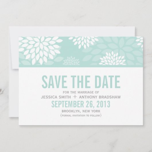 Sweet Dahlias Wedding Save The Date (Voorkant)
