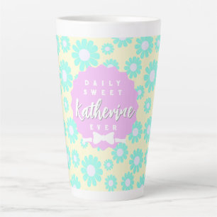 Sweet Daisy Baby Pastel Groen Blauw Roze Latte Mok