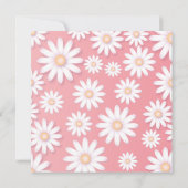 Sweet Daisy Baby shower Invitation Kaart (Achterkant)