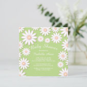 Sweet Daisy Neutral Baby shower Invitation (Debout devant)