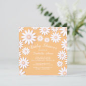 Sweet Daisy Neutral Baby shower Invitation (Debout devant)