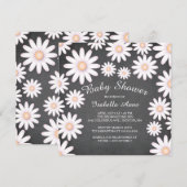 Sweet Daisy Neutral Baby shower Invitation Kaart (Voorkant / Achterkant)