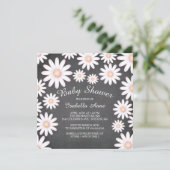Sweet Daisy Neutral Baby shower Invitation Kaart (Staand voorkant)