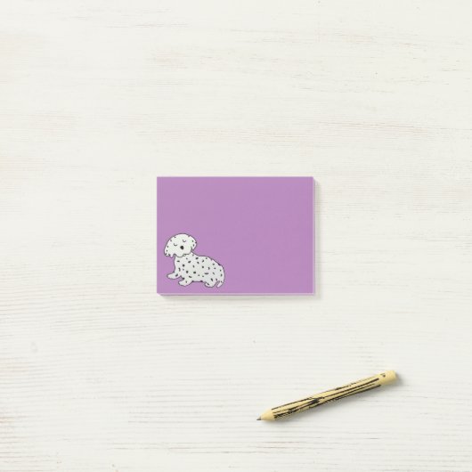 Sweet Dalmatian Dreams Post-it® notes (Op bureau)