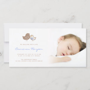 Sweet Damask Chicks Baby Boy Aankondiging