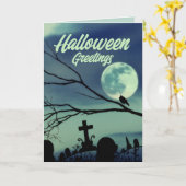 Sweet Darkness Gothique Halloween Carte de voeux (Fleur jaune)