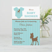 Sweet Deer Baby Shower Invitations (Debout devant)
