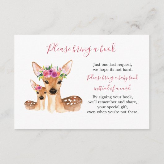 Sweet Deer Maman Et Carte De Baby shower (Devant)