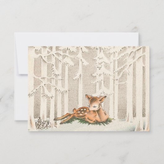 Sweet Deer Merci carte de note (Dos)