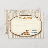 Sweet Deer Merci carte de note (Devant / Derrière)