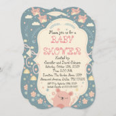 Sweet Delicate Baby shower Kaart (Voorkant / Achterkant)