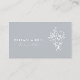 Sweet Delicate Shabby Cottage White Floral Bouquet Visitekaartje