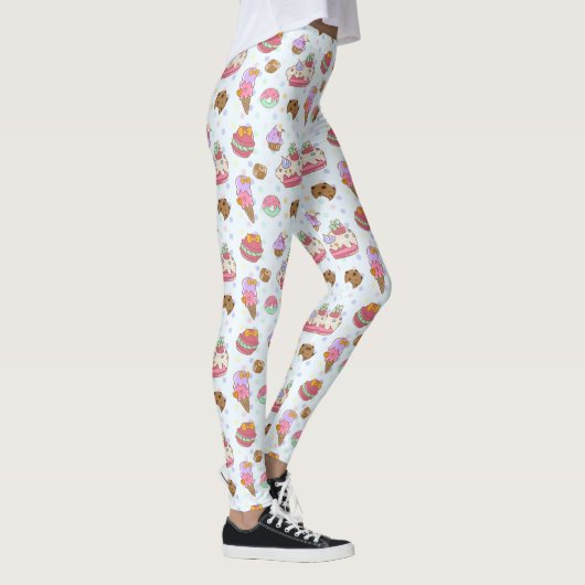 Sweet Dessert Treats Pattern Leggings (Rechts)