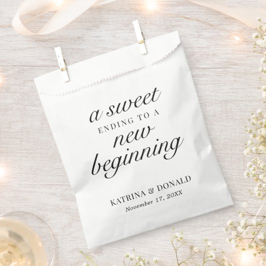 Sweet die eindigt op een nieuwe, beginnende bruilo bedankzakje (Geknipt)