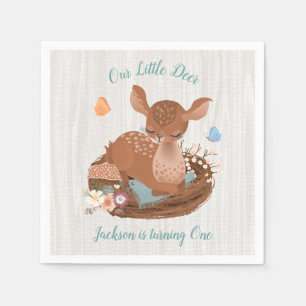Sweet doe Deer Baby shower Napkins Servetten