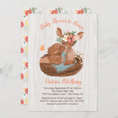 Sweet doe et Momma Deer Baby shower Invitations (Devant / Derrière)