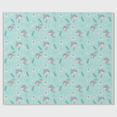 Sweet Dolphin Kerstmis Cadeaupapier (Vlak)