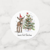 Sweet Donkey's First Christmas, op maat Confetti (Kleine voorkant)