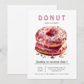 Sweet Donut 1st Birthday Kaart (Voorkant / Achterkant)