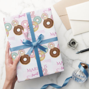 Sweet Donut Birthday Kleurrijke Kinder partij - Cadeaupapier
