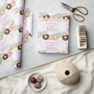 Sweet Donut Birthday Kleurrijke Kinder partij - Cadeaupapier