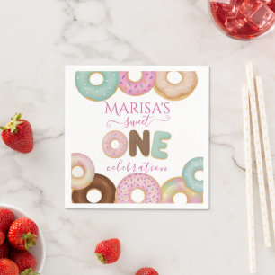 Sweet Donut Birthday Kleurrijke Kinder partij - Servet