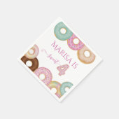 Sweet Donut Birthday | Kleurrijke Kinder partij - Servet (Hoek)