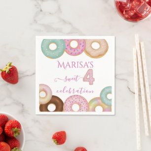 Sweet Donut Birthday Kleurrijke Kinder partij - Servet