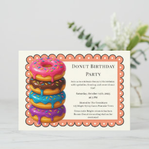 Sweet Donut Brunch verjaardagsfeest Kaart