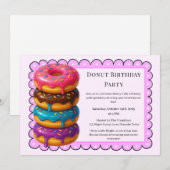 Sweet Donut Brunch | verjaardagsfeest Kaart (Voorkant / Achterkant)