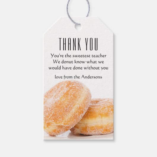 Sweet Donut Dank je cadeau Label Cadeaulabel (Voorkant)
