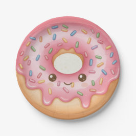 Sweet Donut Design Hanukkah Party Paper Plates Papieren Bordje