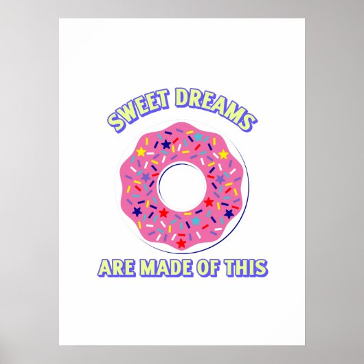 Sweet donut droomt raar poster (Voorkant)