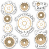 Sweet Donuts bruiloft welkomsttas Sticker (Voorkant)