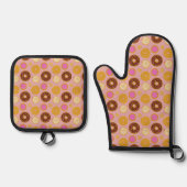 Sweet Donuts Oven Mitt & Pot Holder Set (Voorkant)